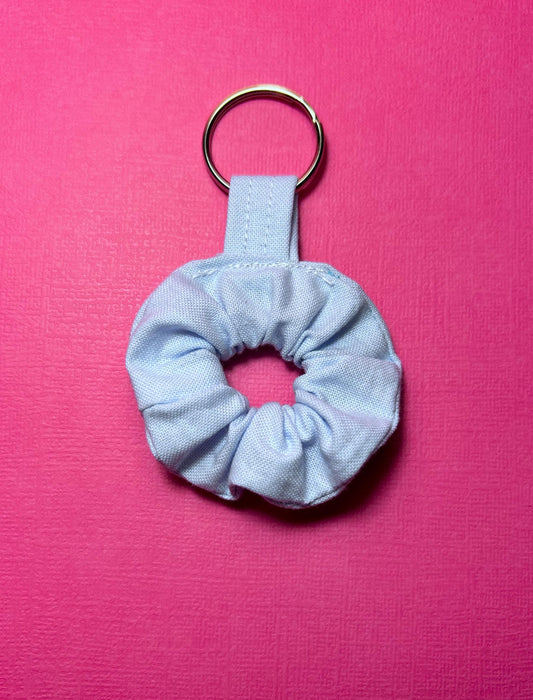 Mini Scrunchie Keychain Bag Charm Baby Blue