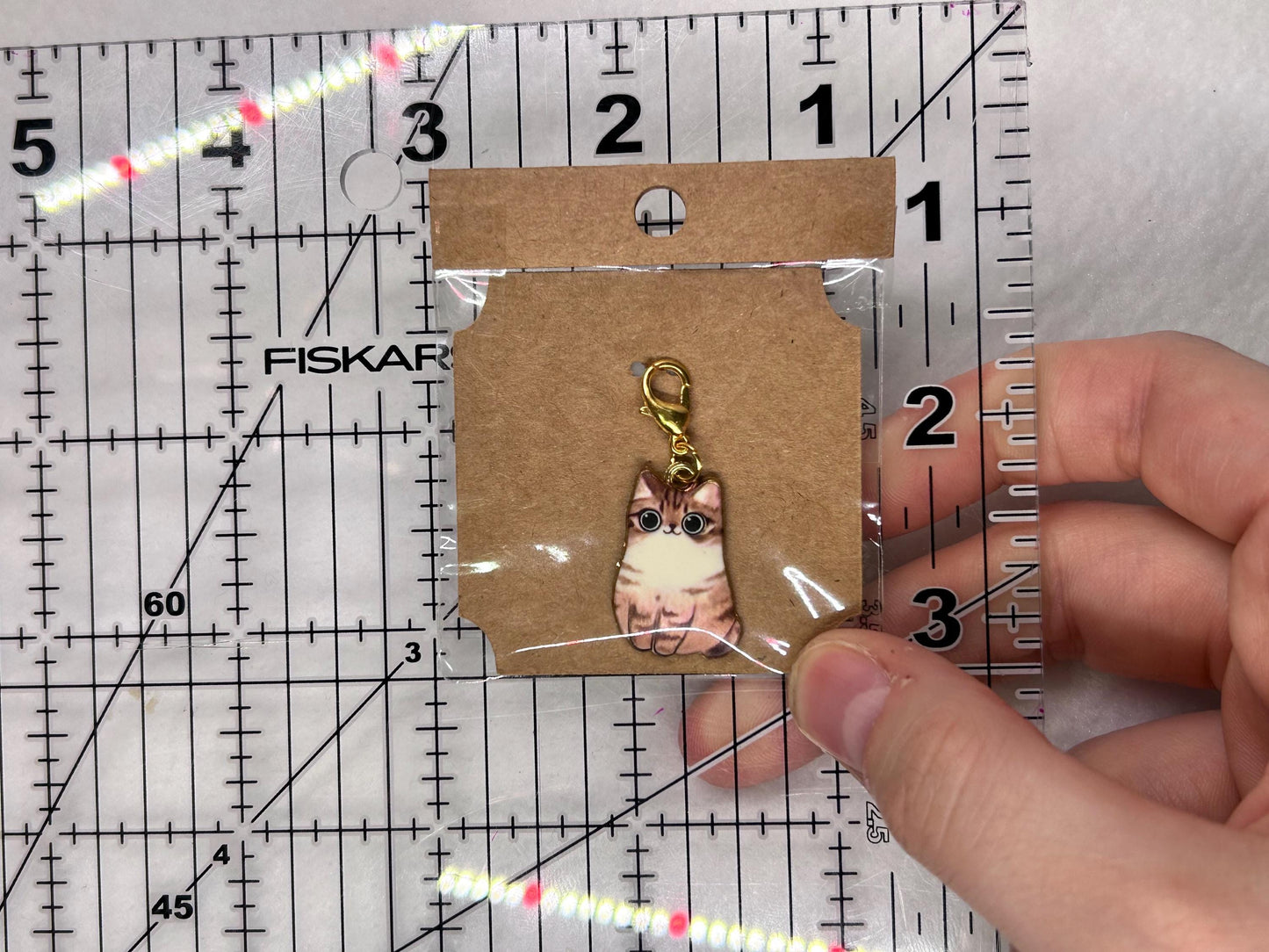 Small Enamel Cat Charms with Lobster Clasp
