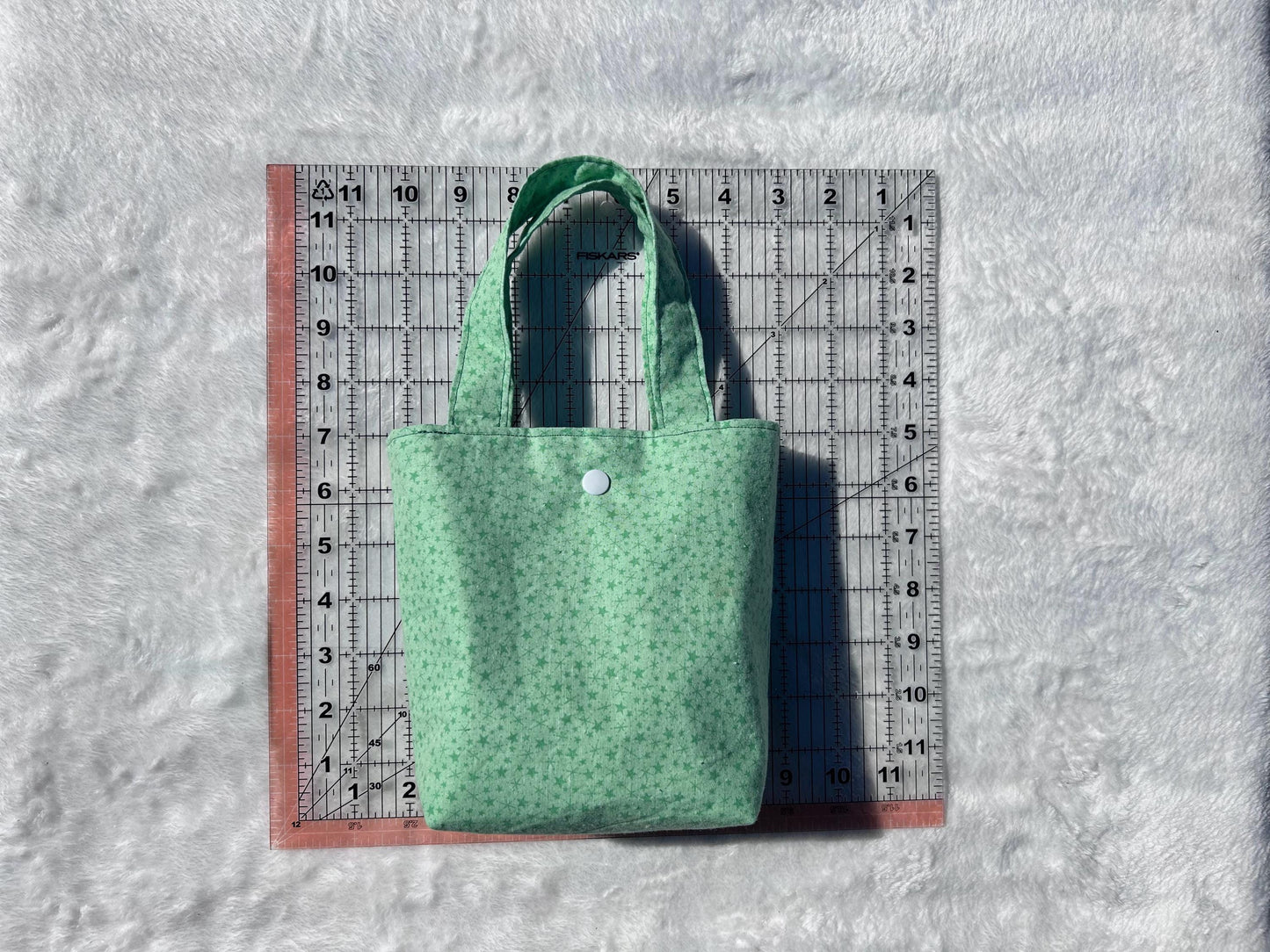 Mini Tote Bag Vintage Green Star