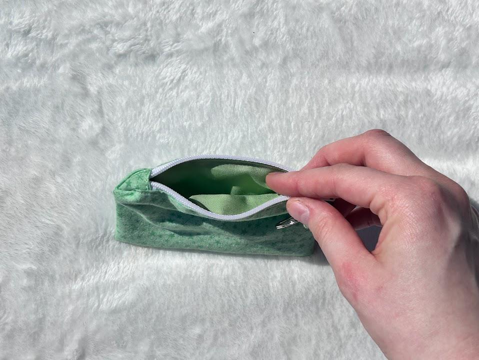 Zipper Keychain Wallet Vintage Green Star