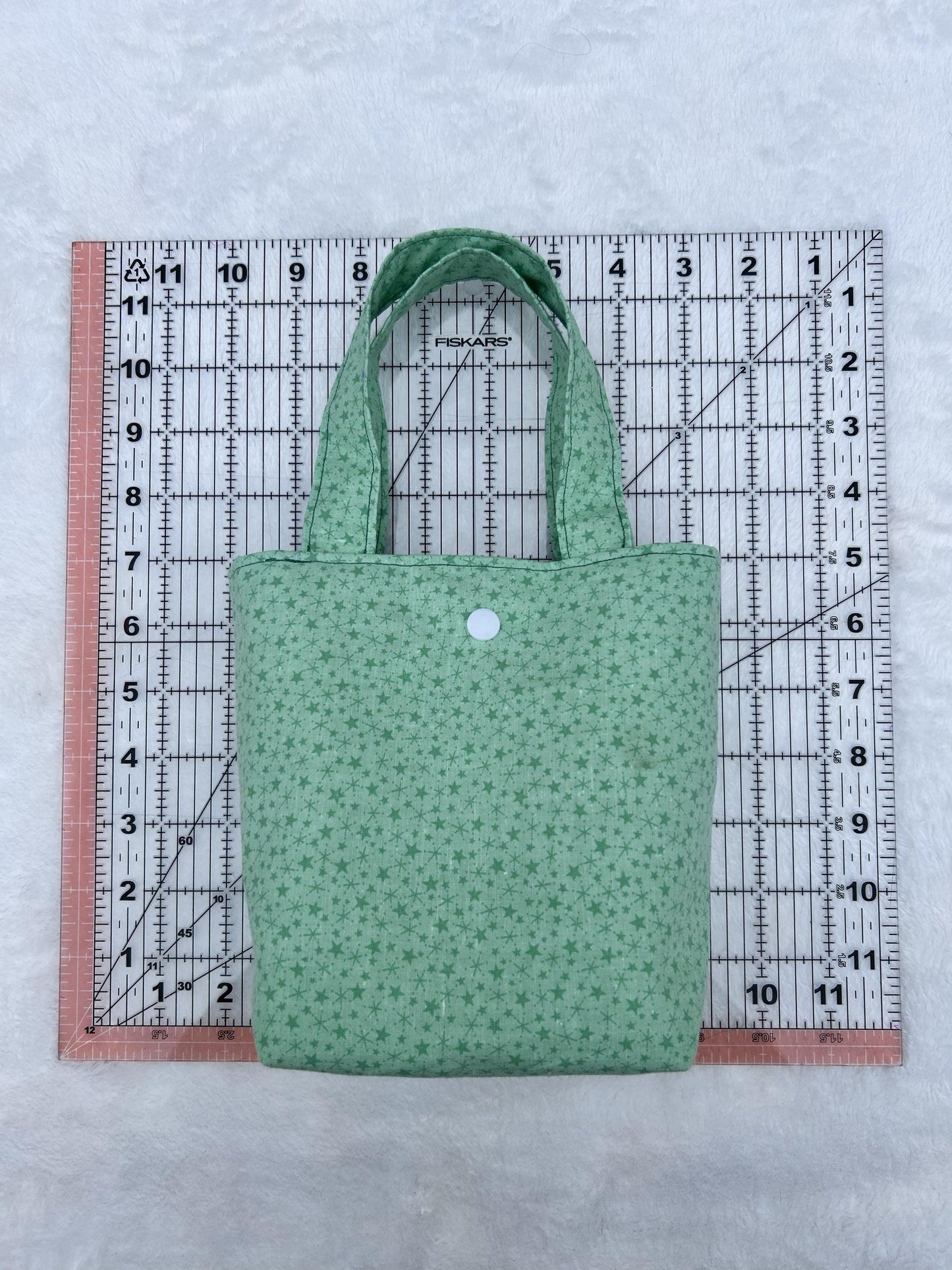Mini Tote Bag Vintage Green Star