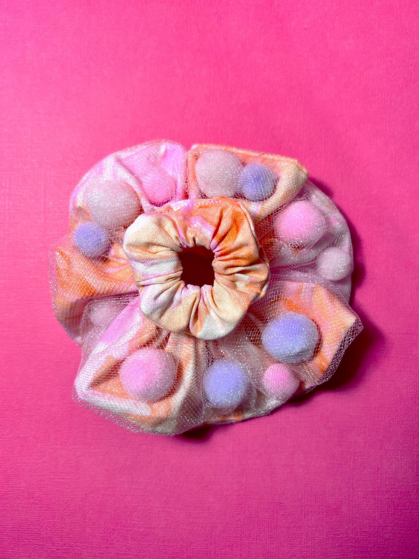 Mini Scrunchie Orange Swirl