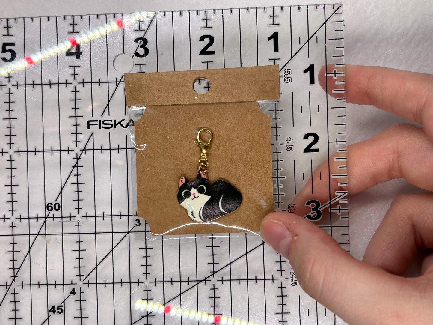 Small Enamel Cat Charms with Lobster Clasp