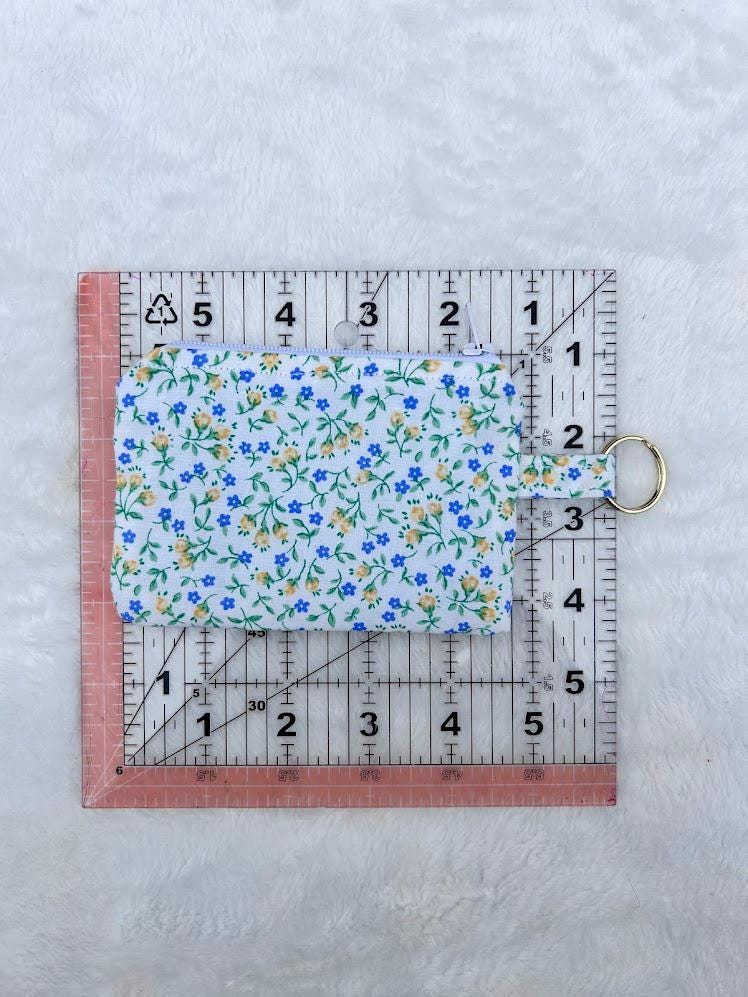 Zipper Keychain Wallet Vintage Floral