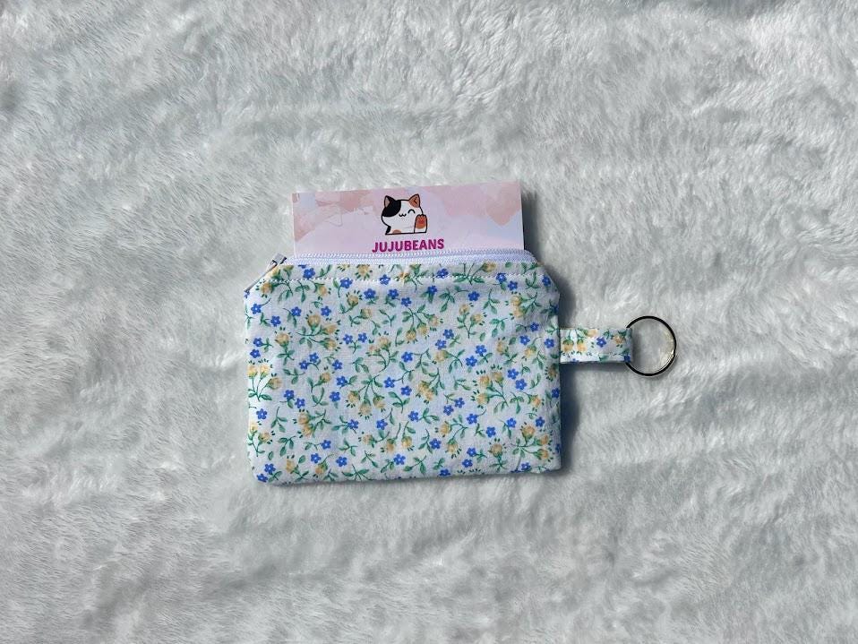 Zipper Keychain Wallet Vintage Floral
