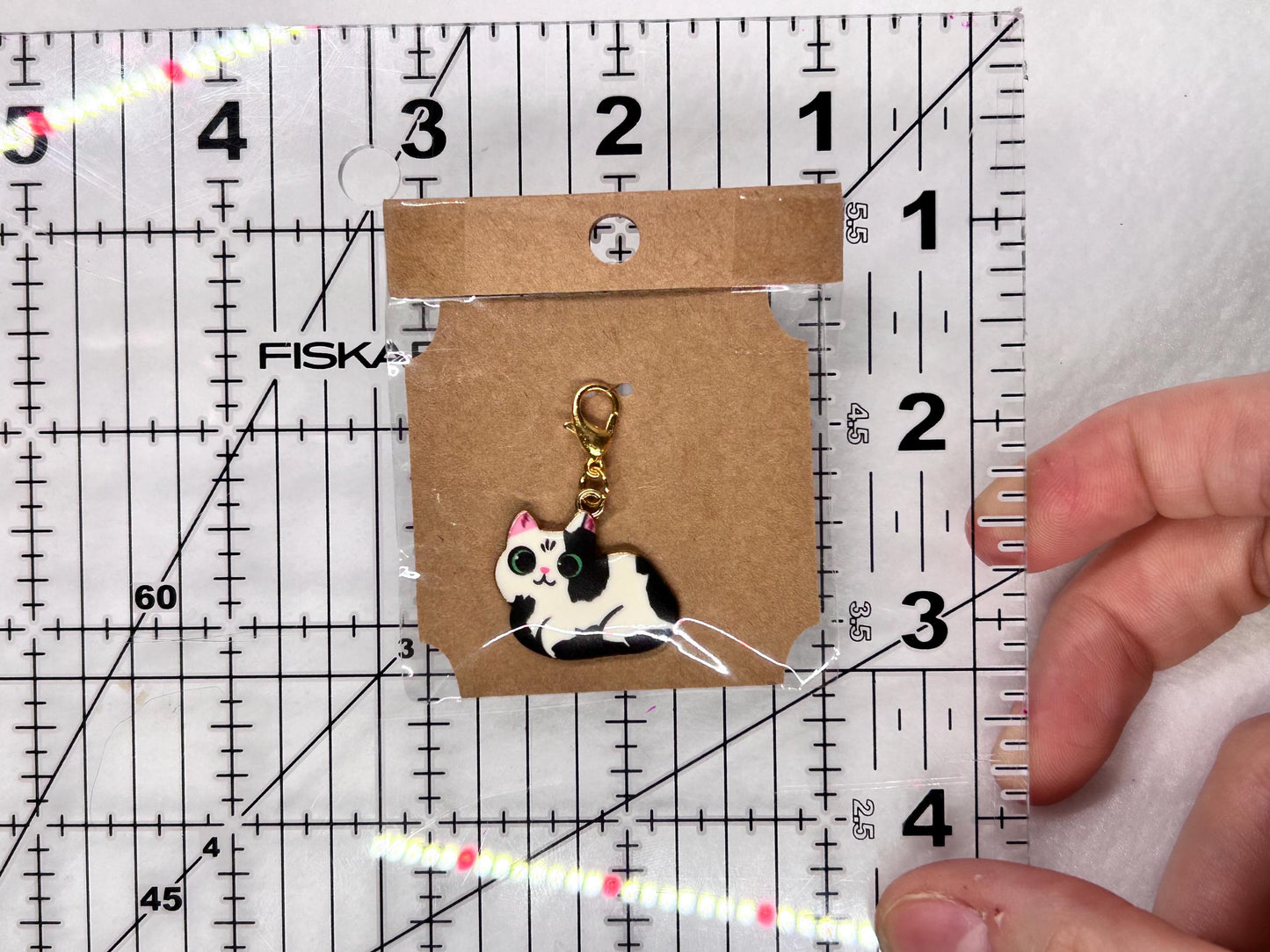 Small Enamel Cat Charms with Lobster Clasp