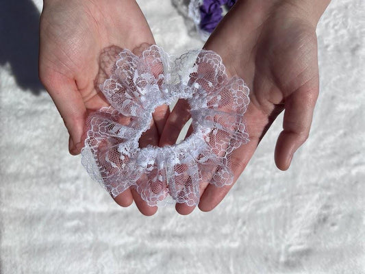 Lace Scrunchie Hair Bow
