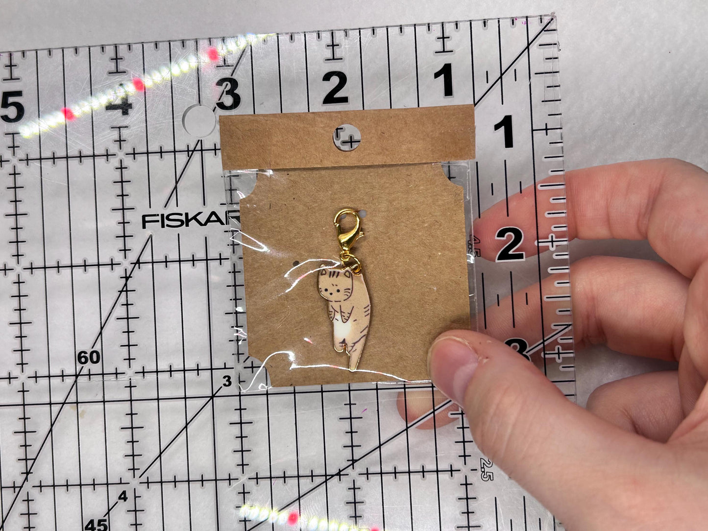Small Enamel Cat Charms with Lobster Clasp